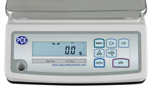 Display della bilancia compatta serie PCE-BDM (qui max. 6 kg)
