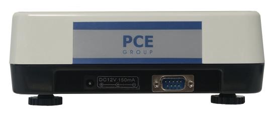 Parte posteriore della bilancia compatta con RS-232 e connessione per l'adattatore di rete