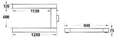 Dimensioni della bilancia per pallet PCE-EP 1500U