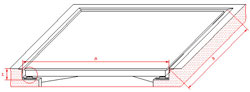 Vedere / stampare le dimensioni della cornice della bilancia da pavimento