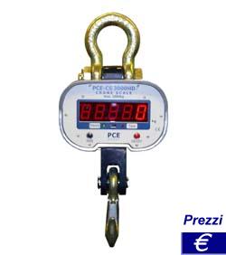 Dinamometro per gru con un massimo di 3 tonnellate.