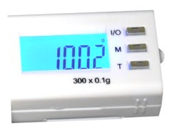 Display con illuminazione del fondo della mini bilancia PCE-JS 300.