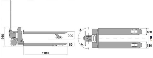 Schema del muletto pesatore PCE-PTS 1.