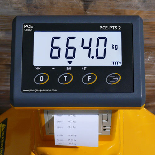 Display del muletto pesatore PCE-PTS 2.