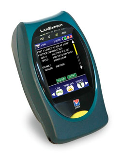 Parte frontale del tester per reti LanExpert