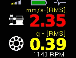 Il vibrometro PCE-VT 250 facilita molto il lavoro nella diagnosi grazie al suo display multifunzionale