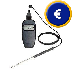 Anemometro KM A004 ad alta risoluzione, per la misurazione diretta della temperatura dell'aria.