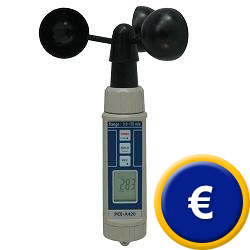 Anemometro a coppette per la velocità dell'aria PCE-A420.