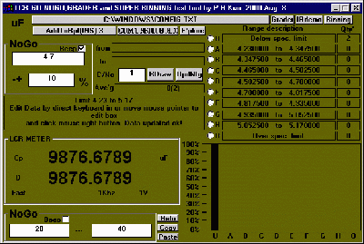 Esempio con il software del capacimetro.