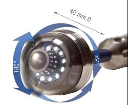 Qui pu� vedere la testina della cameraa dell'endoscopio con le 12 lampade LED.