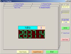 Software schermo e grafico della frequenzimetro universale PCE-FC27.