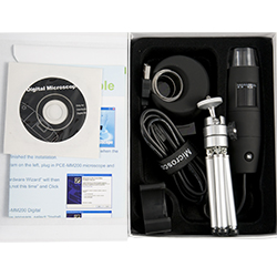 Microscopio USB con luce ultravioletta PCE-MM 200 UV Contenuto di spedizione