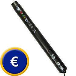 Il misuratore di gas PCE-GA3 avvisa l'utente con un fischio e un segnale luminoso nel display del LCD.