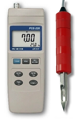 Il misuratore di pH PCE-228 M include l'elettrodo CPC-OSH-12-01.