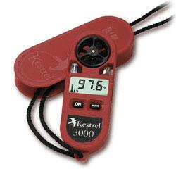 Misuratore di portata d'aria da tasca con calcolo del punto di temperatura di rugiada.