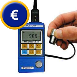 Misuratore di spessore di materiale PCE-TG130 per misurare metallo, vetro e plastiche omogenee.