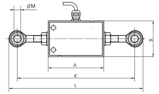 Dimensiona della cellula di carico (abbozzo 1)