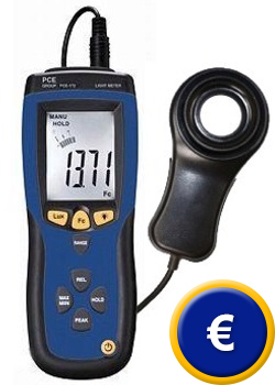 Con il misuratore di luce PCE-174 potrą misurare, conservare i valori e in seguito trasferirli al computer.