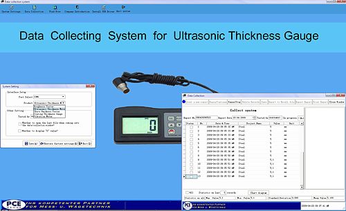 Software del misuratore di spessore PCE-TG 50