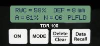 Display del misuratore di umidit di terra TDR-100.