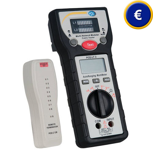 Analizzatore di reti LAN con funzione multimetro PCE-LT 2 sullo shop online