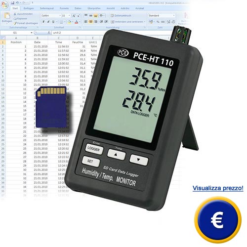 Registratore di dati (con grande memoria e display).