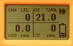 Visione del rilevatore di gas tossico Tetra Mini  / Display LCD