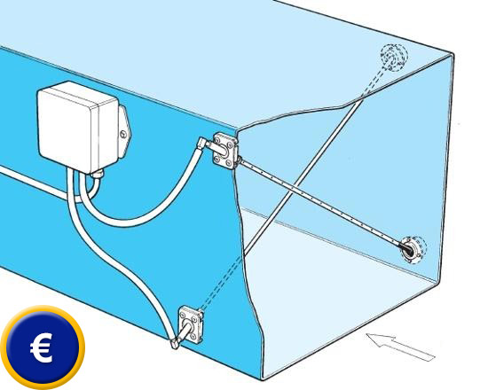 Sensore di flusso d'aria per misurare il flusso X8 e X16