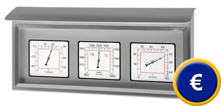 Stazione meteorologica per esterno acciaio inossidabile