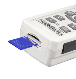 Tarjeta memory card SD del termometro digitale PCE-T 390.