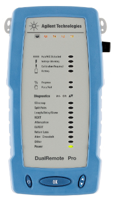 Il DualRemote: il contrario del Wirescope per misurazione di differenti cavi, come Alien Crosstalk o la certificazione di differenti standard.
