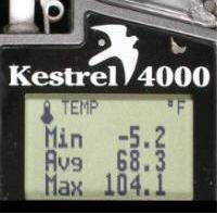 Vista frontale del display del tester dell'aria AVM-40.