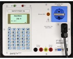 Qui si vede l'interfaccia del verificatore VDE Safetytest 1N
