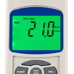 Display del vibrometro PCE-VT 2800