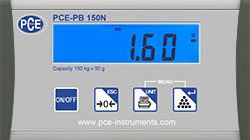 Display della bilancia pesa pacchi della serie PCE-PB N