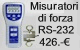 Strumentazione per misurare la forza di trazione / con interfaccia RS-232.