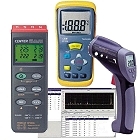 Tester di temperatura a contatto con varie entrate (da 1 a 4) con o senza memoria e software.