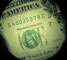 Un biglietto di dollari visto attraverso i videoendoscopi.