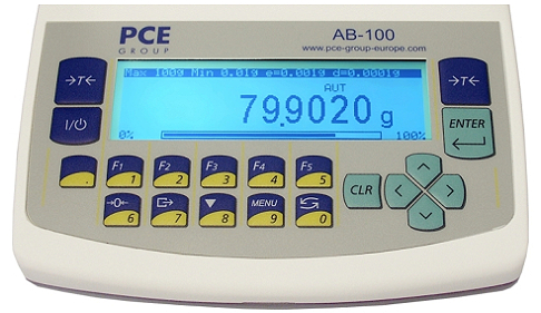 Display della bilancia da laboratorio PCE-AB 100.