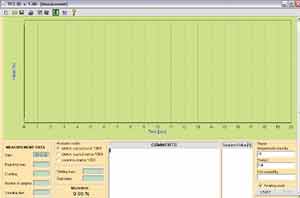 Il software della bilancia da laboratorio può realizzare una rappresentazione del processo in forma di diagramma (x-t).