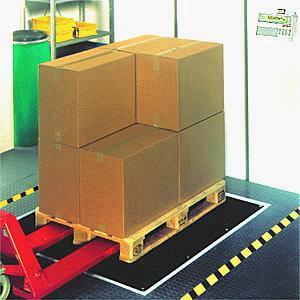 Bilancia per pallet calibrabile in acciaio laccato, dispositivo di montaggio con terminale incluso.