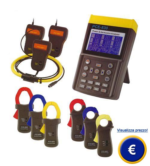 Analizzatore di potenza e armoniche PCE-830 sullo shop online