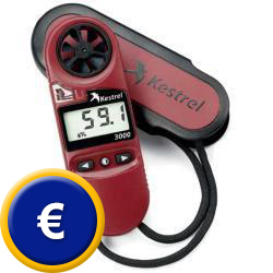 Anemometro tascabile con calcolo del punto di temperatura di rugiada.