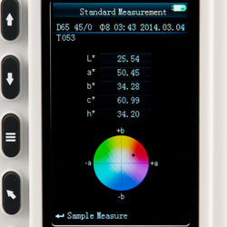 Schermata dei colorimetri PCE-CSM 2 e PCE-CSM 4