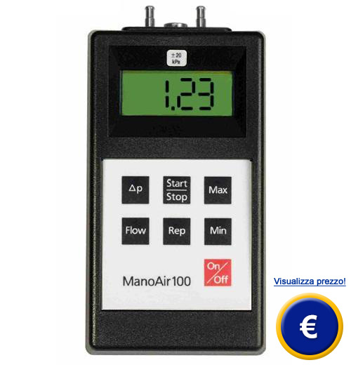 Maggiori informazioni sul misuratore di pressione differenziale ManoAir100- 1 / ManoAir100-2