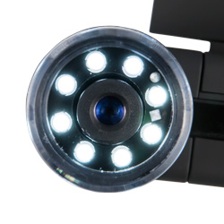 8 LED illuminano la superficie di visualizzazione del microsopio