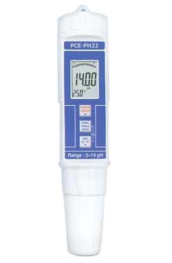 Misuratore di ph PCE-PH 22 per la misurazione del pH e la temperatura.
