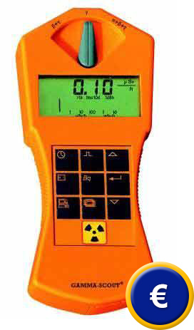 Misuratore di radioattivita Gamma-Scout con memoria interna e software.
