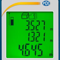 Display del misuratore laser PCE-LDM 40