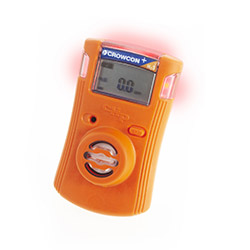 Misuratore di gas Crowcon Clip+ in stato di allarme